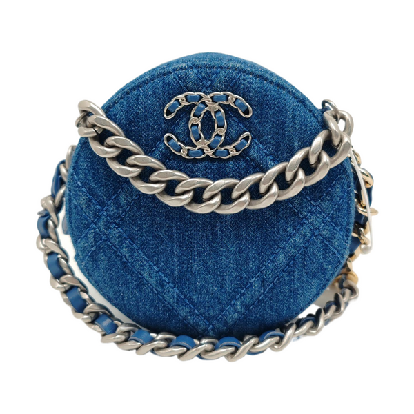 Authenticated pre-owned  Chanel 19 Quilted Denim Blue - Shoulder Bag at Looply