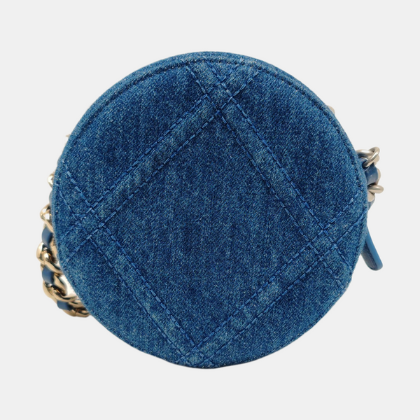 Authenticated pre-owned  Chanel 19 Quilted Denim Blue - Shoulder Bag at Looply
