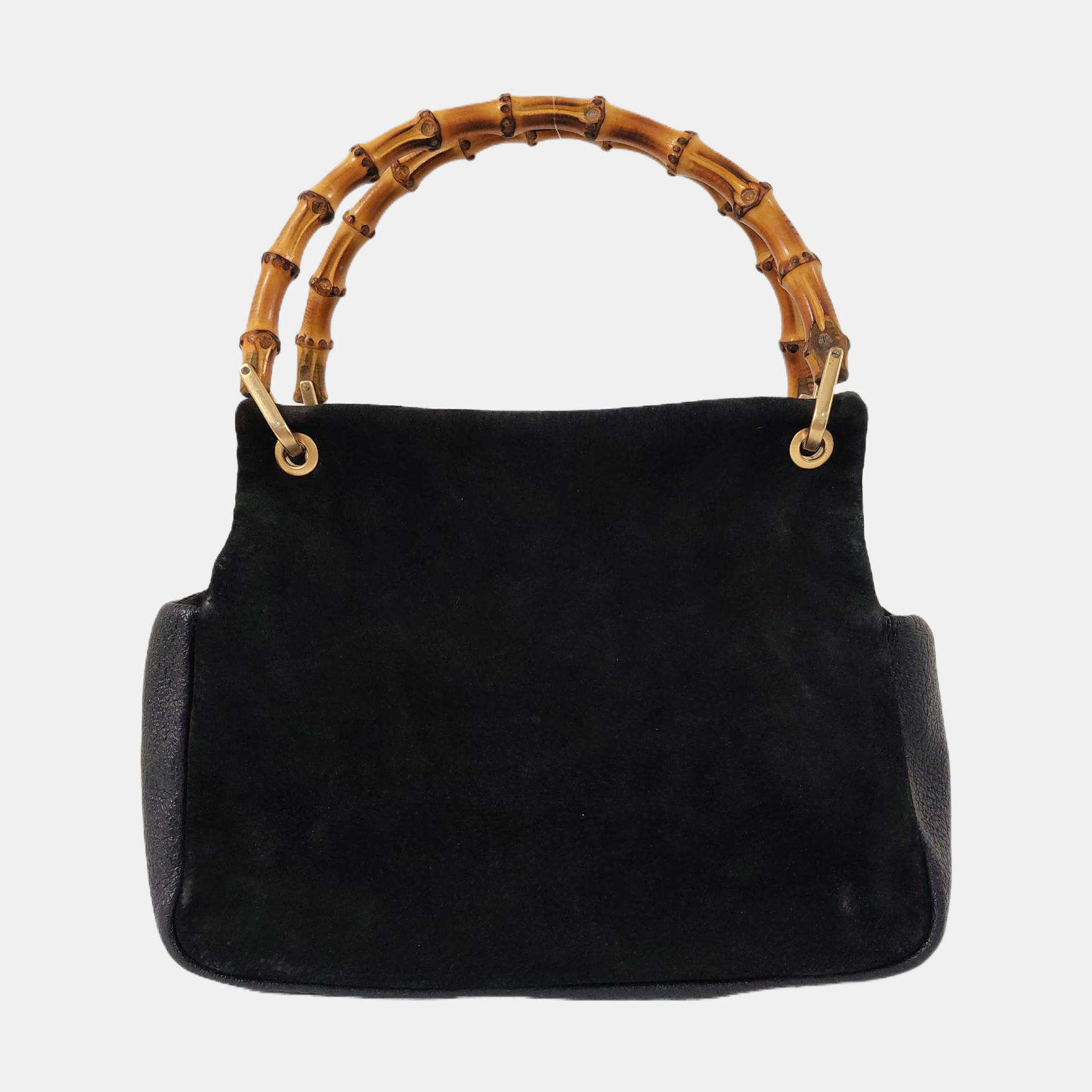 Authenticated pre-owned  Bamboo 1947 Suede Black - Top Handle Bag at Looply