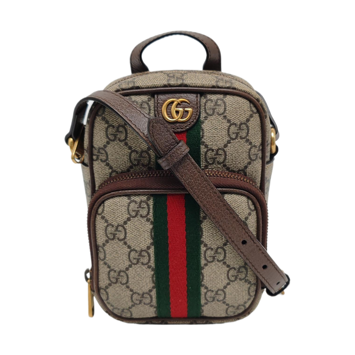 Authenticated pre-owned  Ophidia Small Monogram Coated Canvas Beige - Crossbody Bag at Looply
