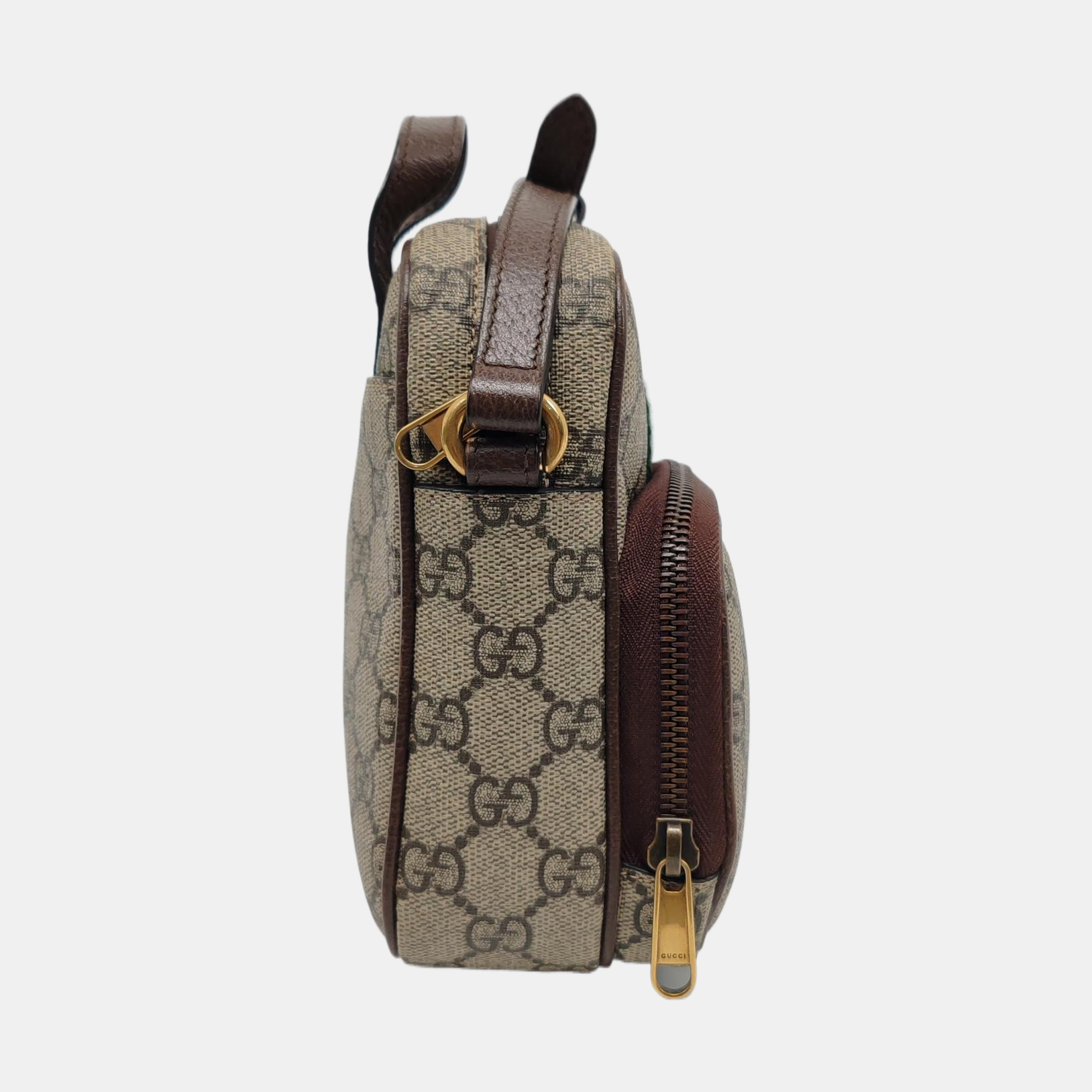 Authenticated pre-owned  Ophidia Small Monogram Coated Canvas Beige - Crossbody Bag at Looply