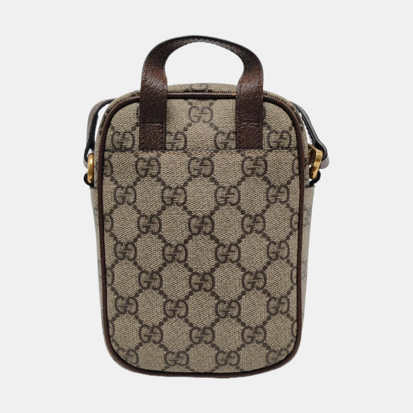 Authenticated pre-owned  Ophidia Small Monogram Coated Canvas Beige - Crossbody Bag at Looply