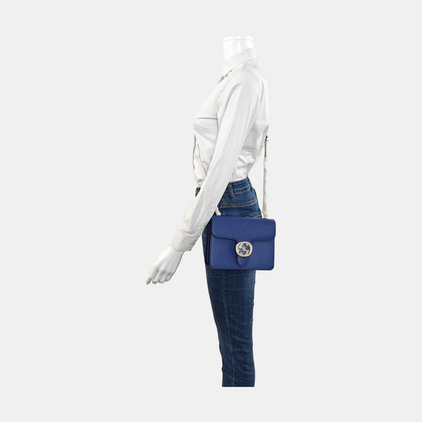 Authenticated pre-owned  Interlocking G Small Calfskin Blue - Shoulder Bag at Looply