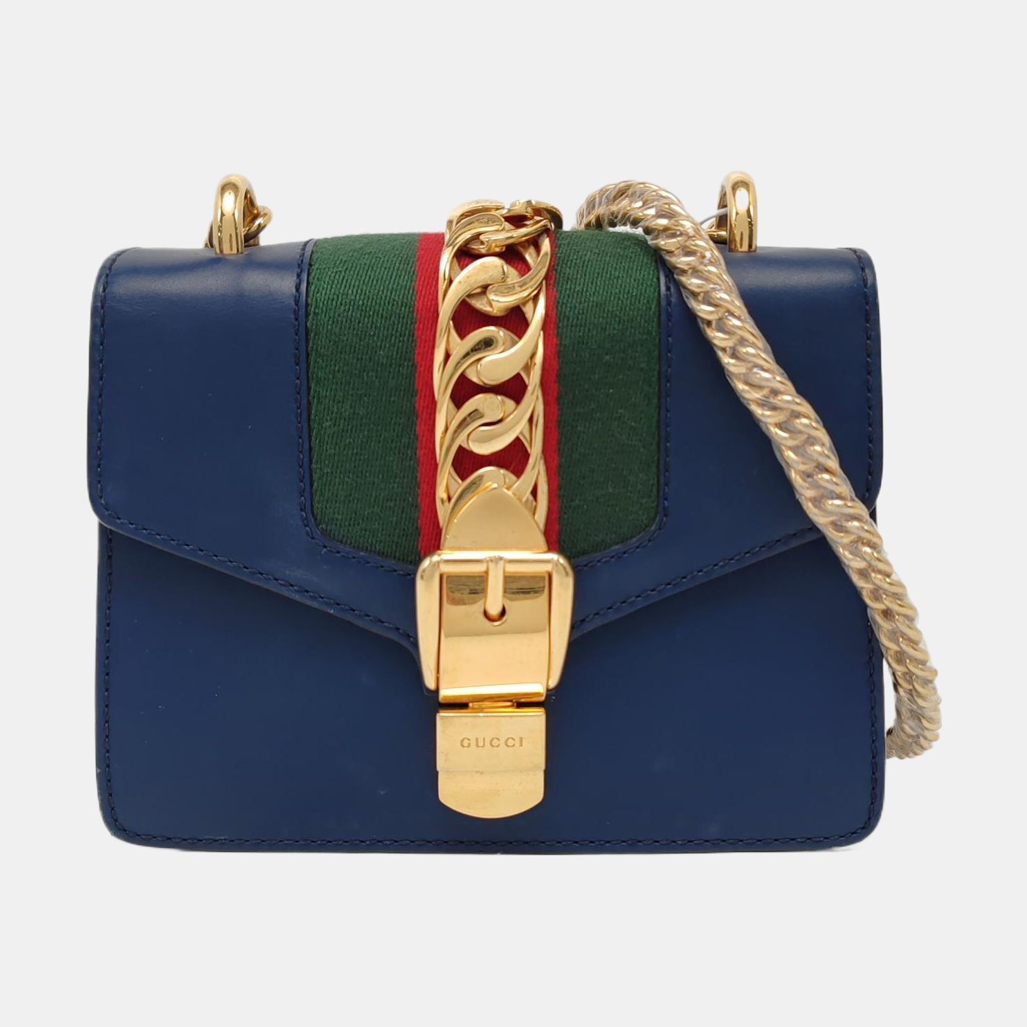 Authenticated pre-owned  Sylvie Small Calfskin Blue - Shoulder Bag at Looply