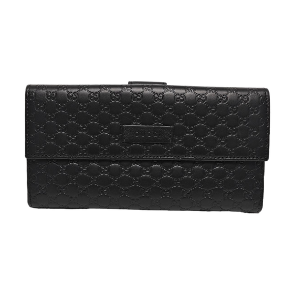 Authenticated pre-owned  Microguccissima Monogram Calfskin Black Wallet - Wallet at Looply