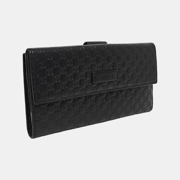 Authenticated pre-owned  Microguccissima Monogram Calfskin Black Wallet - Wallet at Looply