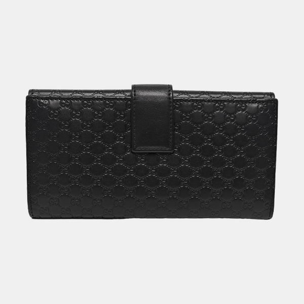 Authenticated pre-owned  Microguccissima Monogram Calfskin Black Wallet - Wallet at Looply