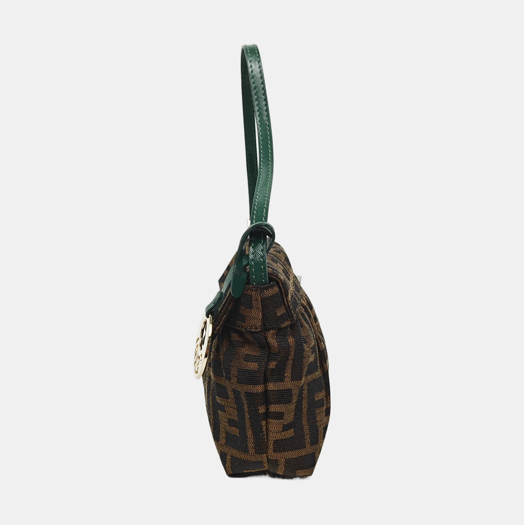Fabric Top Handle Bag Brown