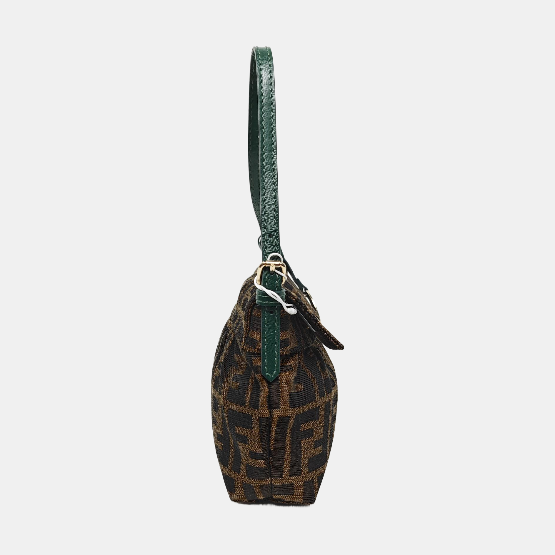 Fabric Top Handle Bag Brown