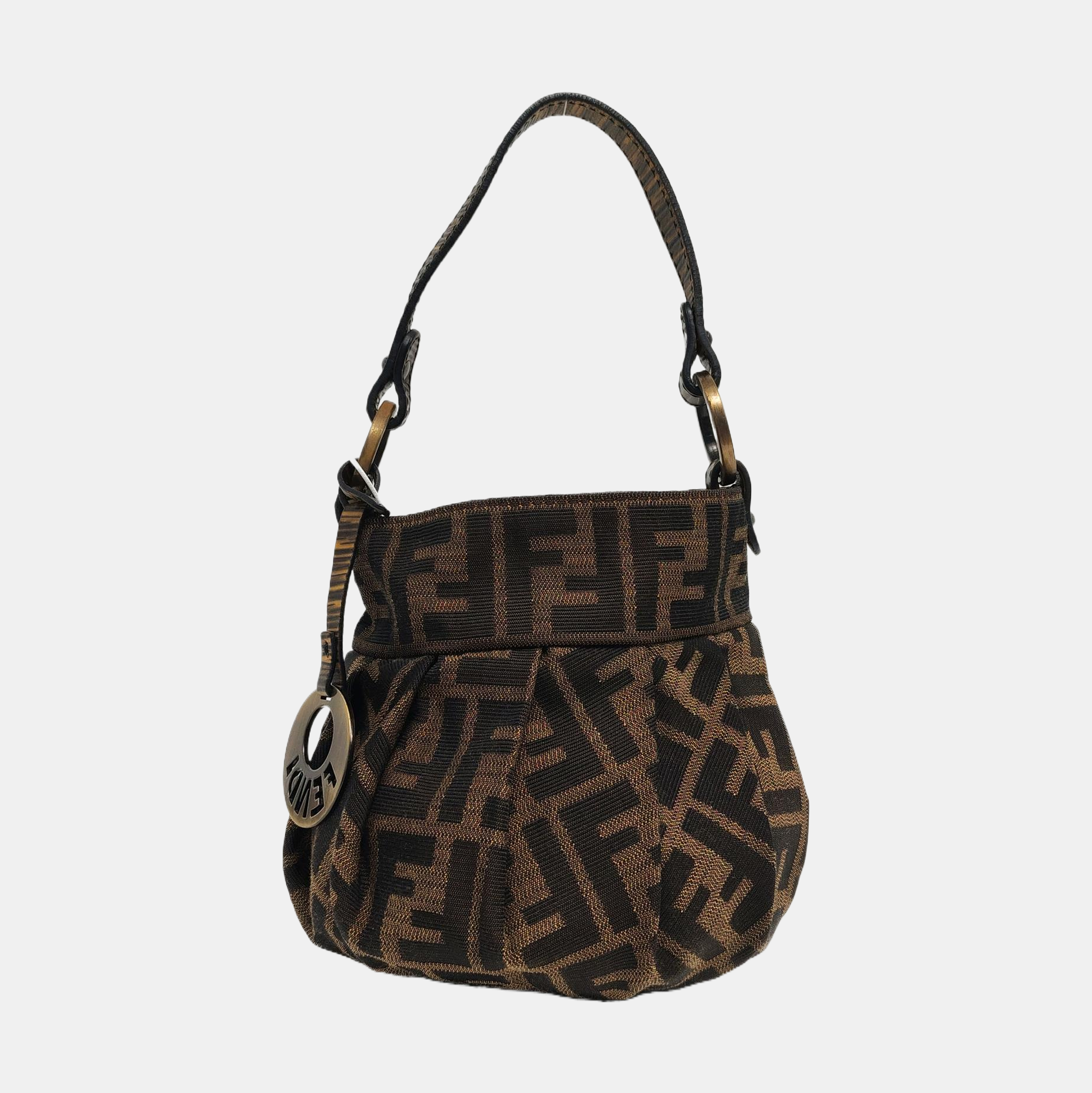 Canvas Top Handle Bag Brown
