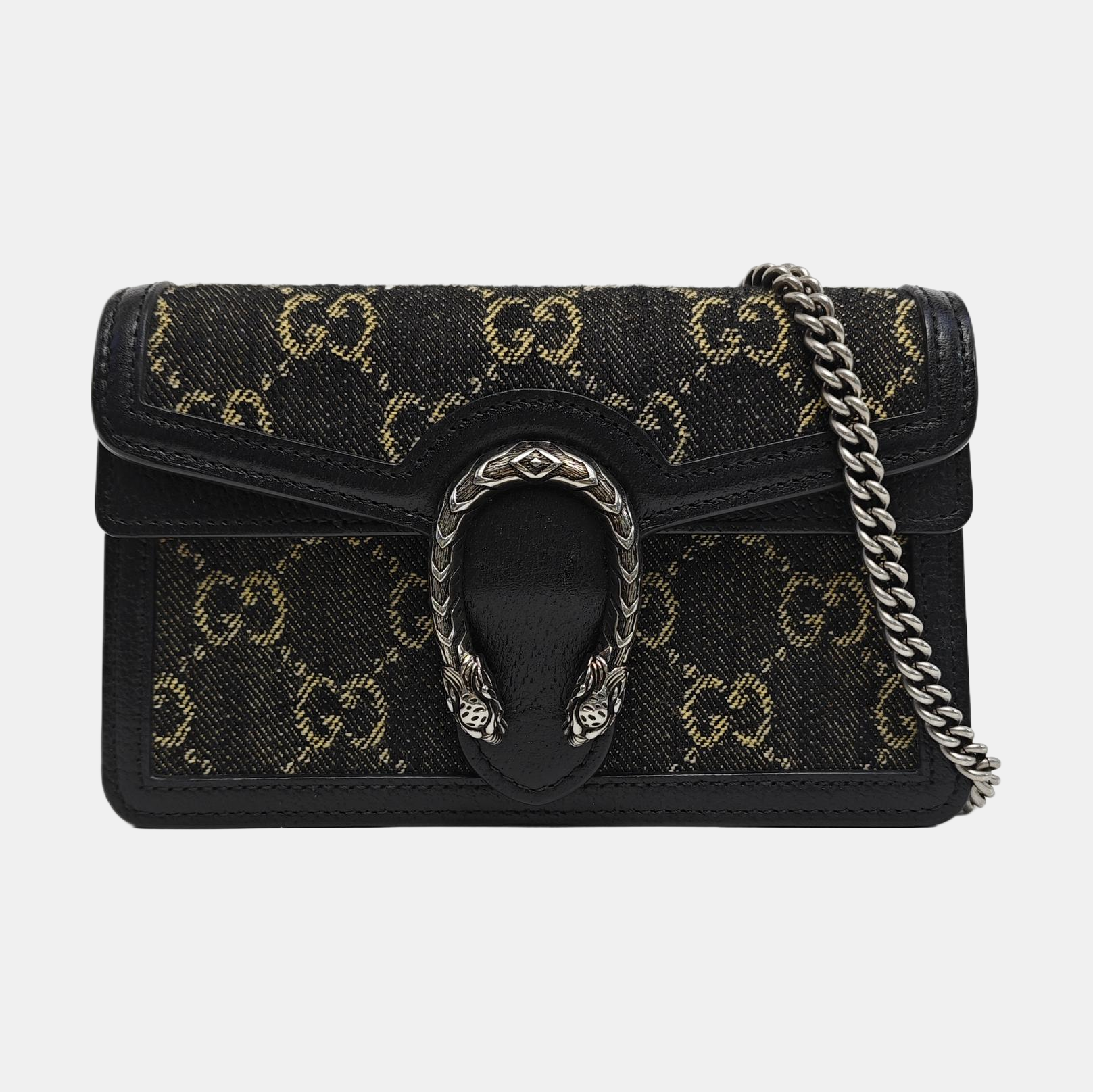 Authenticated pre-owned  Dionysus Super Mini Monogram Denim Black - Shoulder Bag at Looply