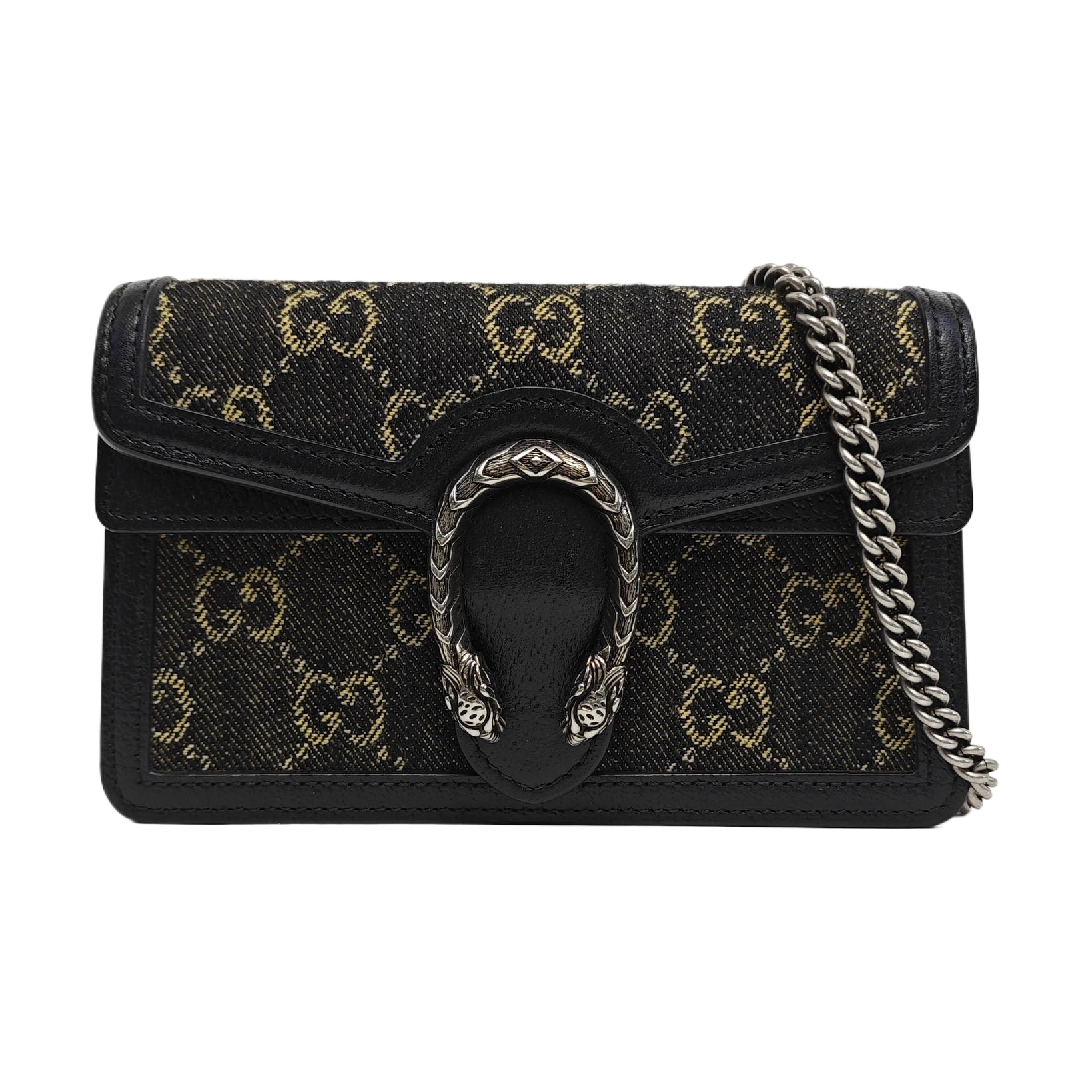 Authenticated pre-owned  Dionysus Super Mini Monogram Denim Black - Shoulder Bag at Looply