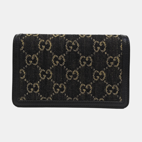 Authenticated pre-owned  Dionysus Super Mini Monogram Denim Black - Shoulder Bag at Looply