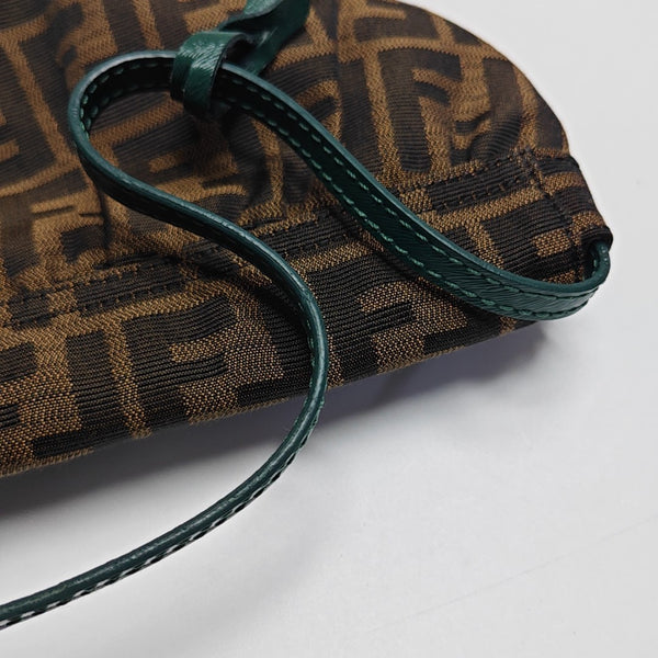 Fabric Top Handle Bag Brown