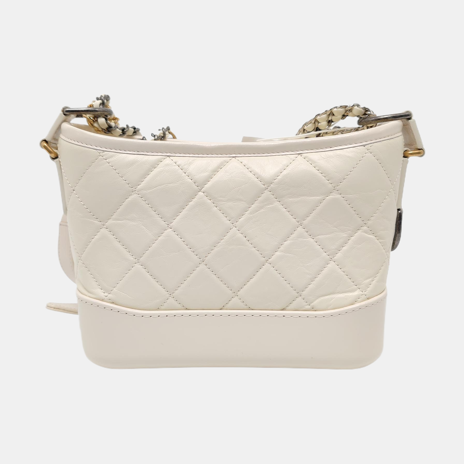 Authenticated pre-owned  Gabrielle Small Quilted Vintage Calf White - Shoulder Bag at Looply