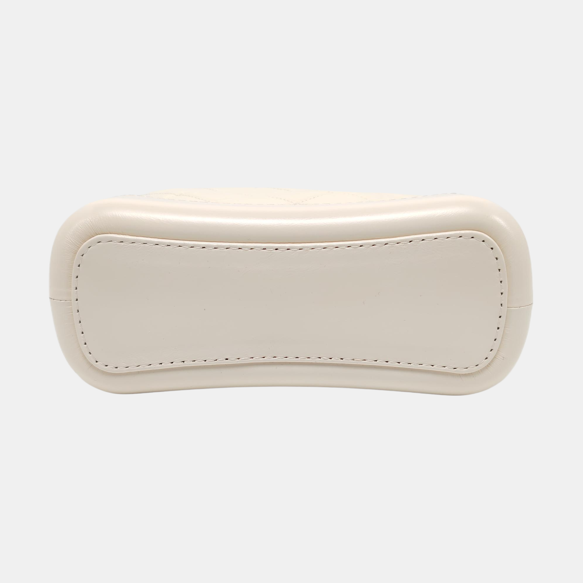 Authenticated pre-owned  Gabrielle Small Quilted Vintage Calf White - Shoulder Bag at Looply