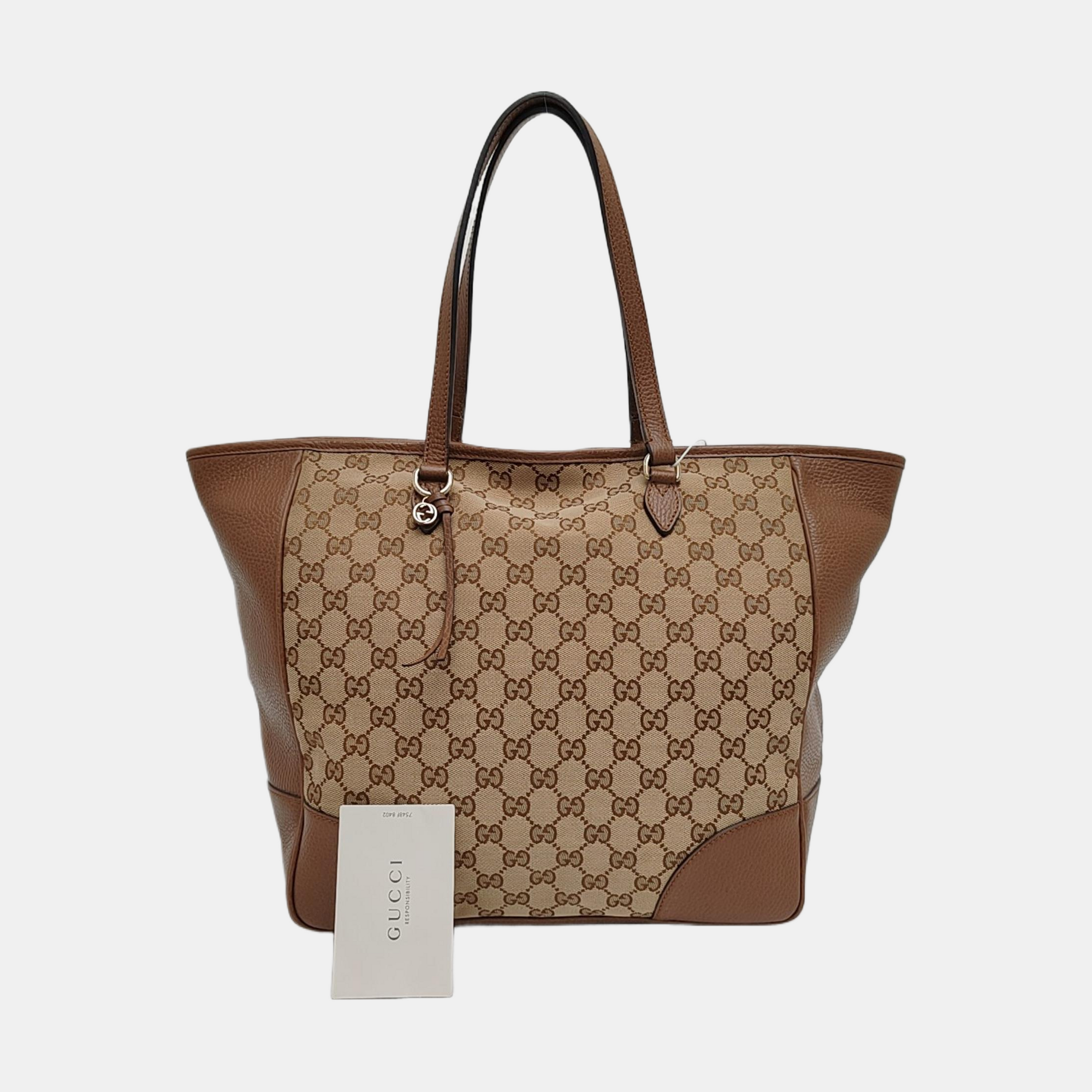 Authenticated pre-owned  Bree Small Monogram Canvas Beige - Top Handle Bag at Looply