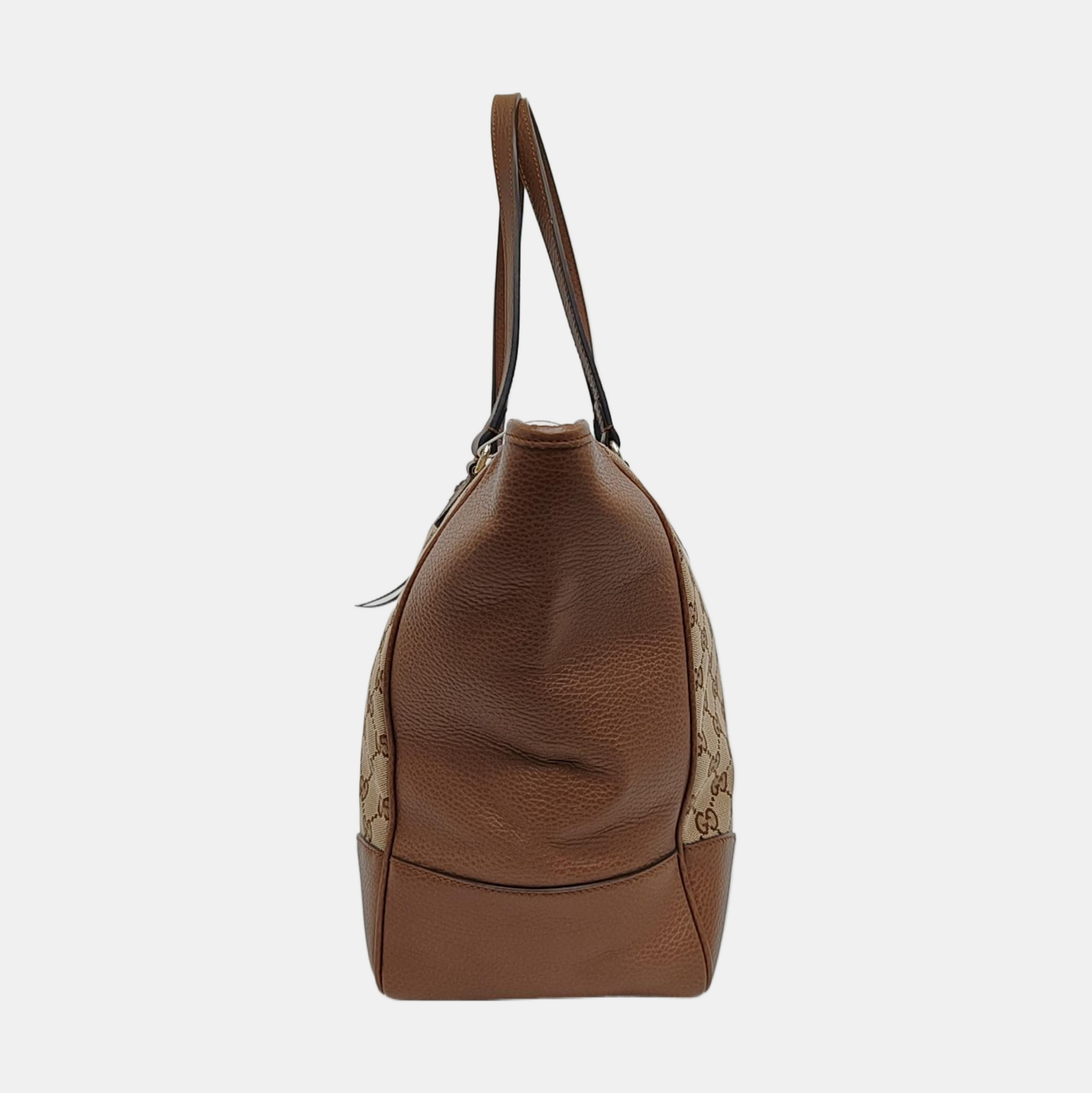 Authenticated pre-owned  Bree Small Monogram Canvas Beige - Top Handle Bag at Looply
