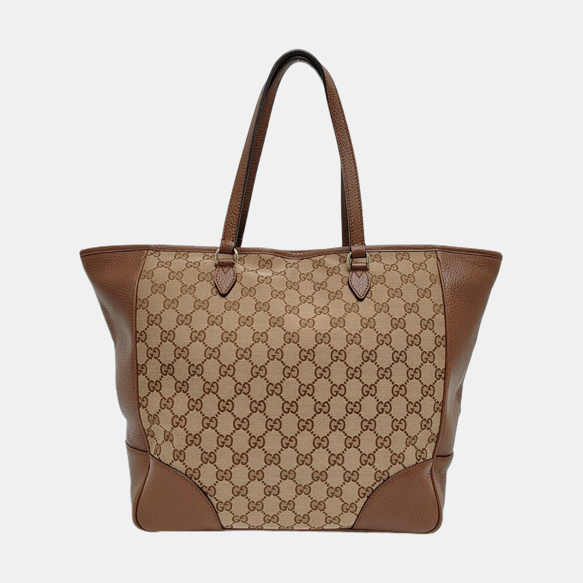 Authenticated pre-owned  Bree Small Monogram Canvas Beige - Top Handle Bag at Looply