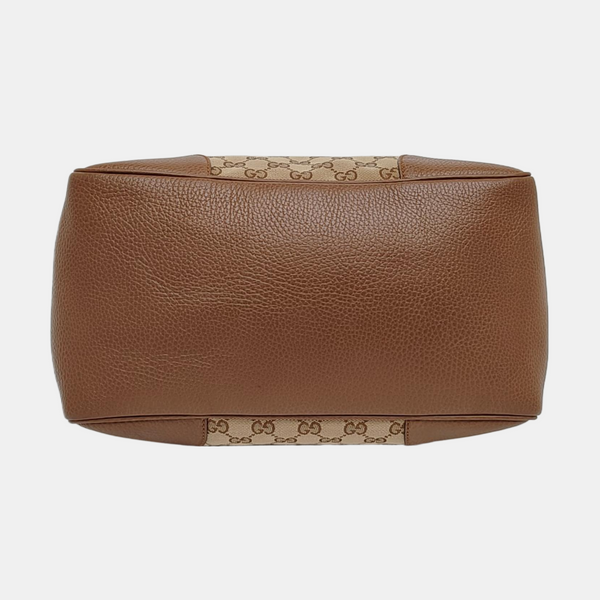 Authenticated pre-owned  Bree Small Monogram Canvas Beige - Top Handle Bag at Looply