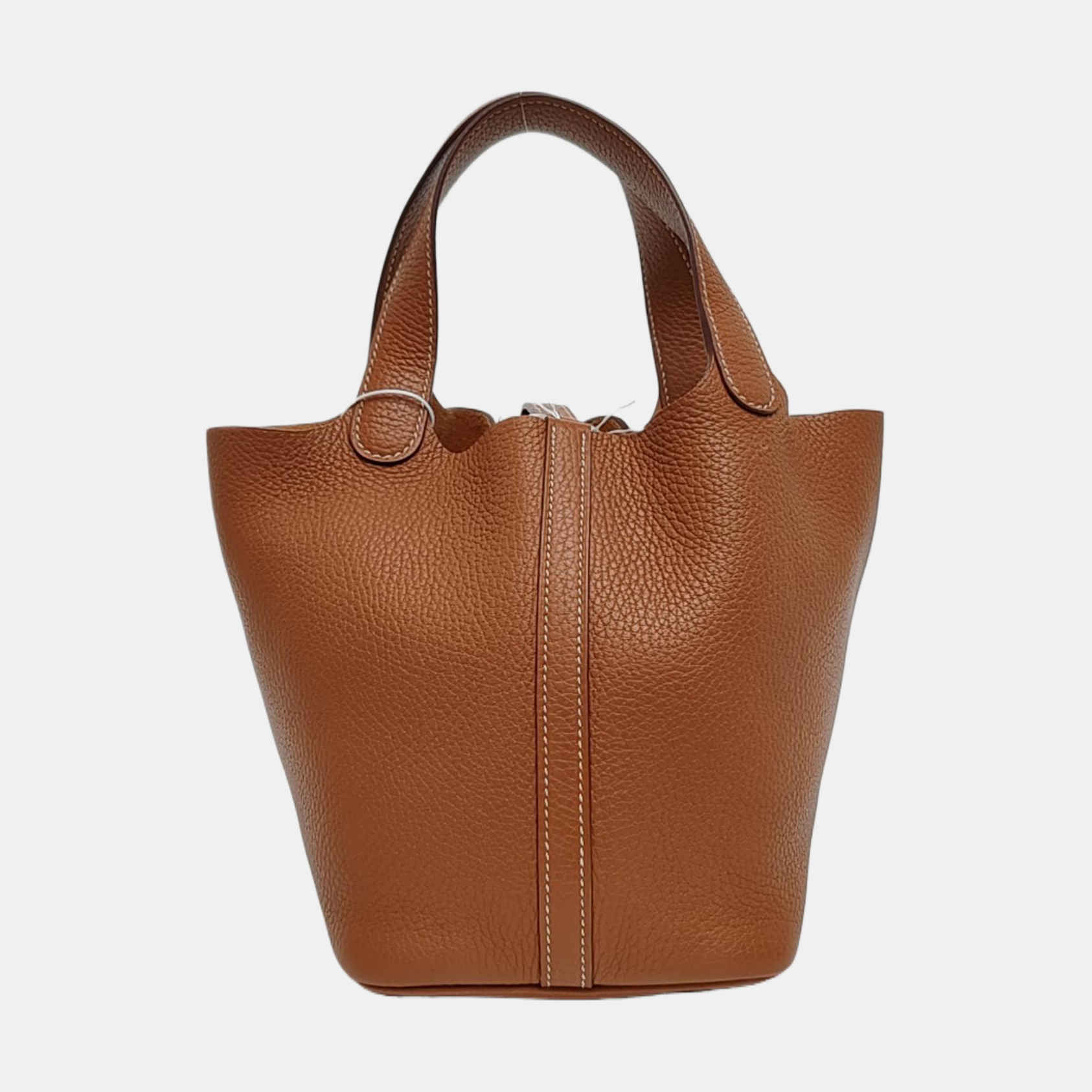 Authenticated pre-owned  Picotin Lock 18 Clemence Brown - Top Handle Bag at Looply