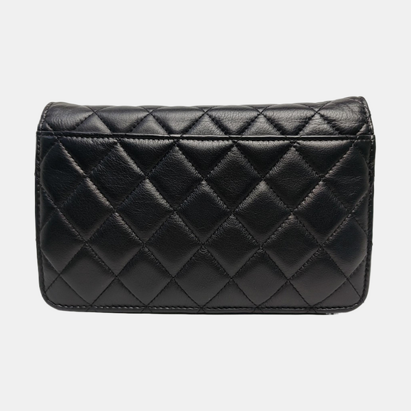 Authenticated pre-owned  Classic Flap Small Quilted Calfskin Black - Shoulder Bag at Looply