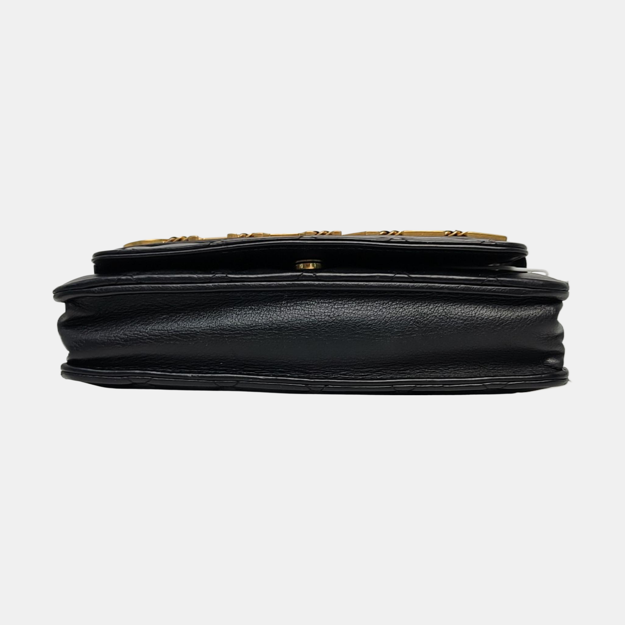 Authenticated pre-owned  Classic Flap Small Quilted Calfskin Black - Shoulder Bag at Looply