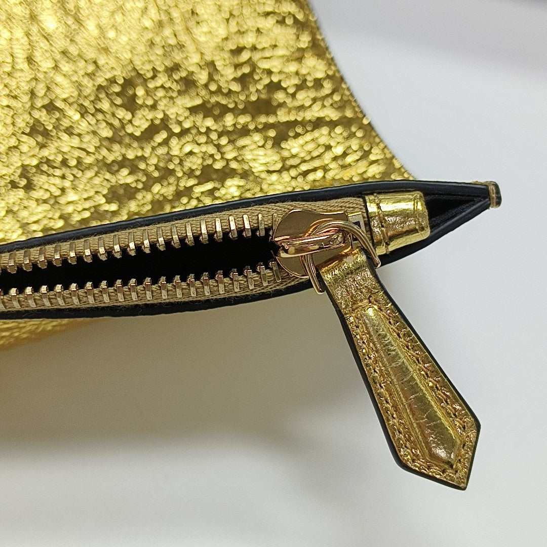 Calfskin Clutch Gold