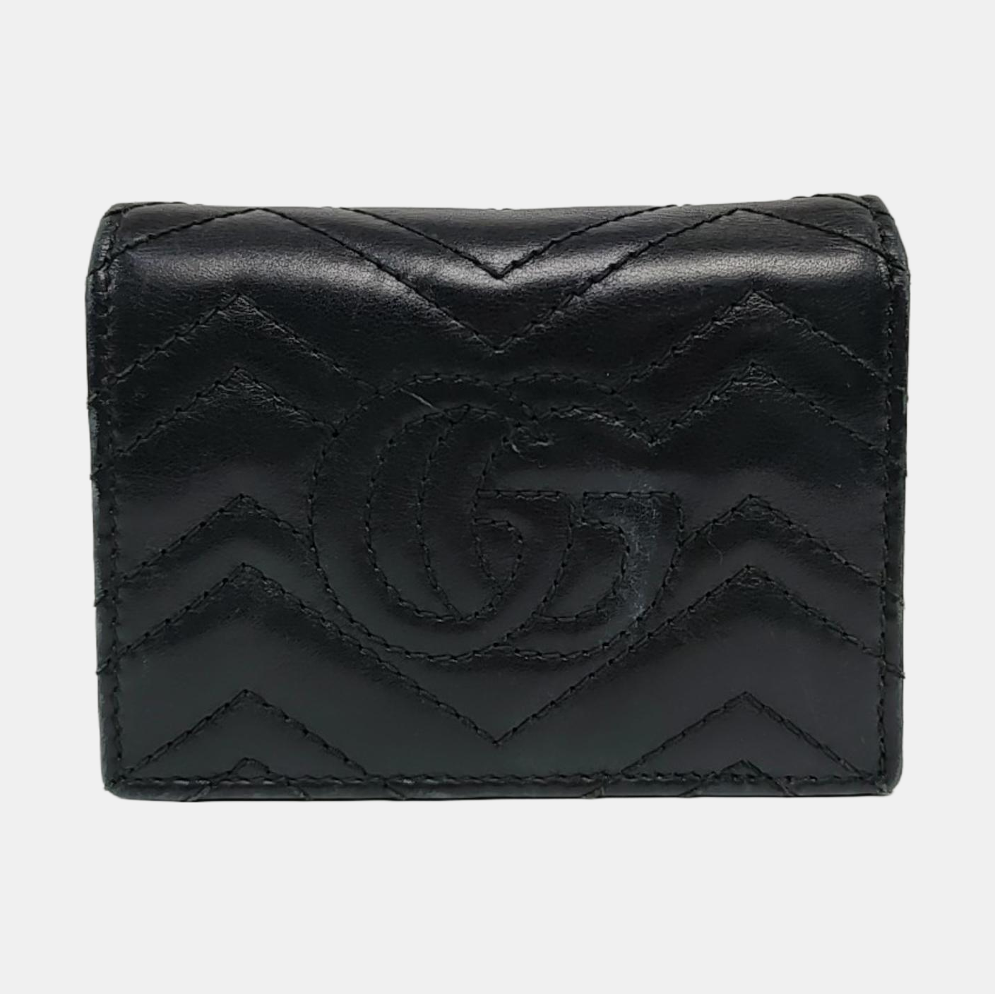 Authenticated pre-owned  GG Marmont Calfskin Black Wallet - Wallet at Looply