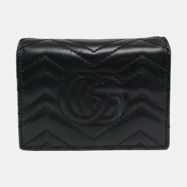 Authenticated pre-owned  GG Marmont Calfskin Black Wallet - Wallet at Looply