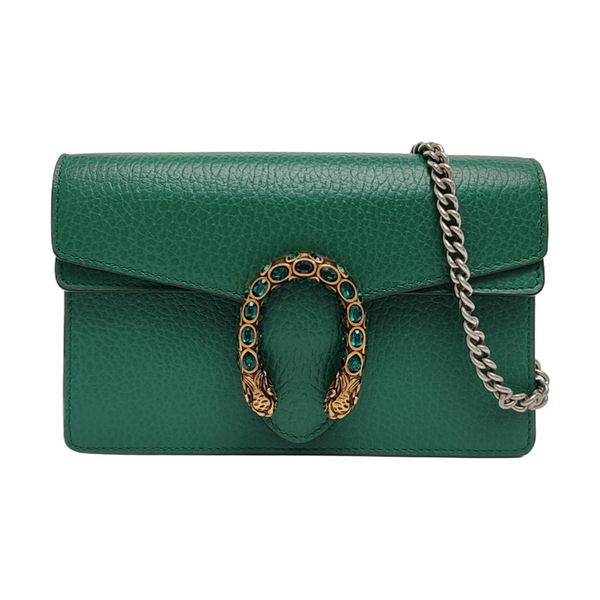 Authenticated pre-owned  Dionysus Super Mini Calfskin Green - Shoulder Bag at Looply