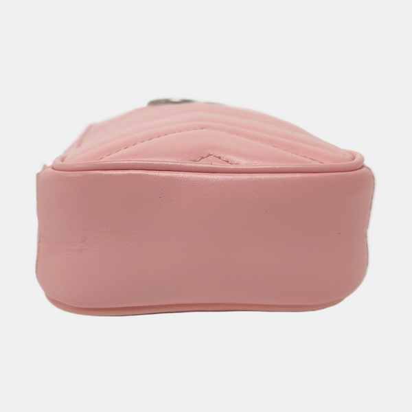 Authenticated pre-owned  GG Marmont Mini Calfskin Pink - Shoulder Bag at Looply