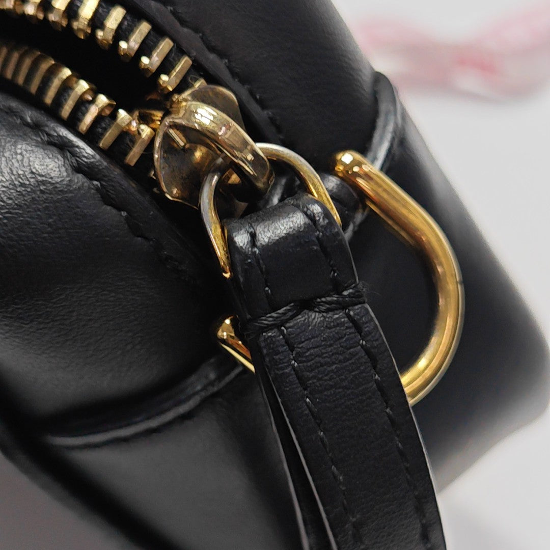 Coated Canvas Crossbody Bag Mini Brown