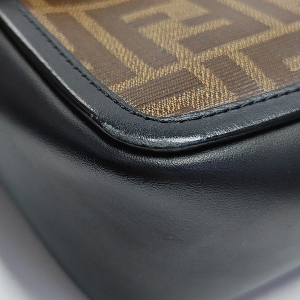 Coated Canvas Crossbody Bag Mini Brown