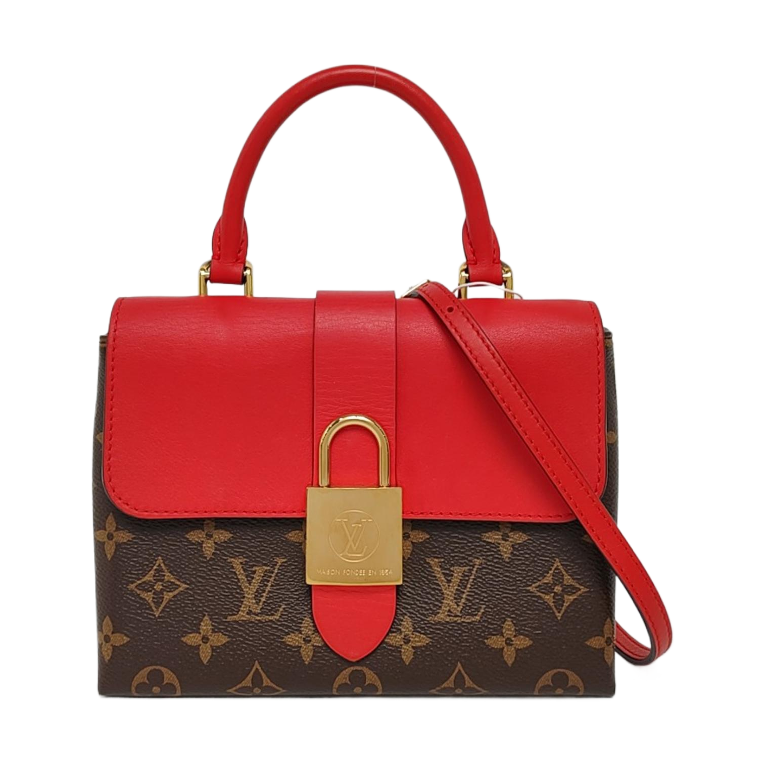 Authenticated pre-owned  Locky BB Monogram Coated Canvas Red - Shoulder Bag at Looply