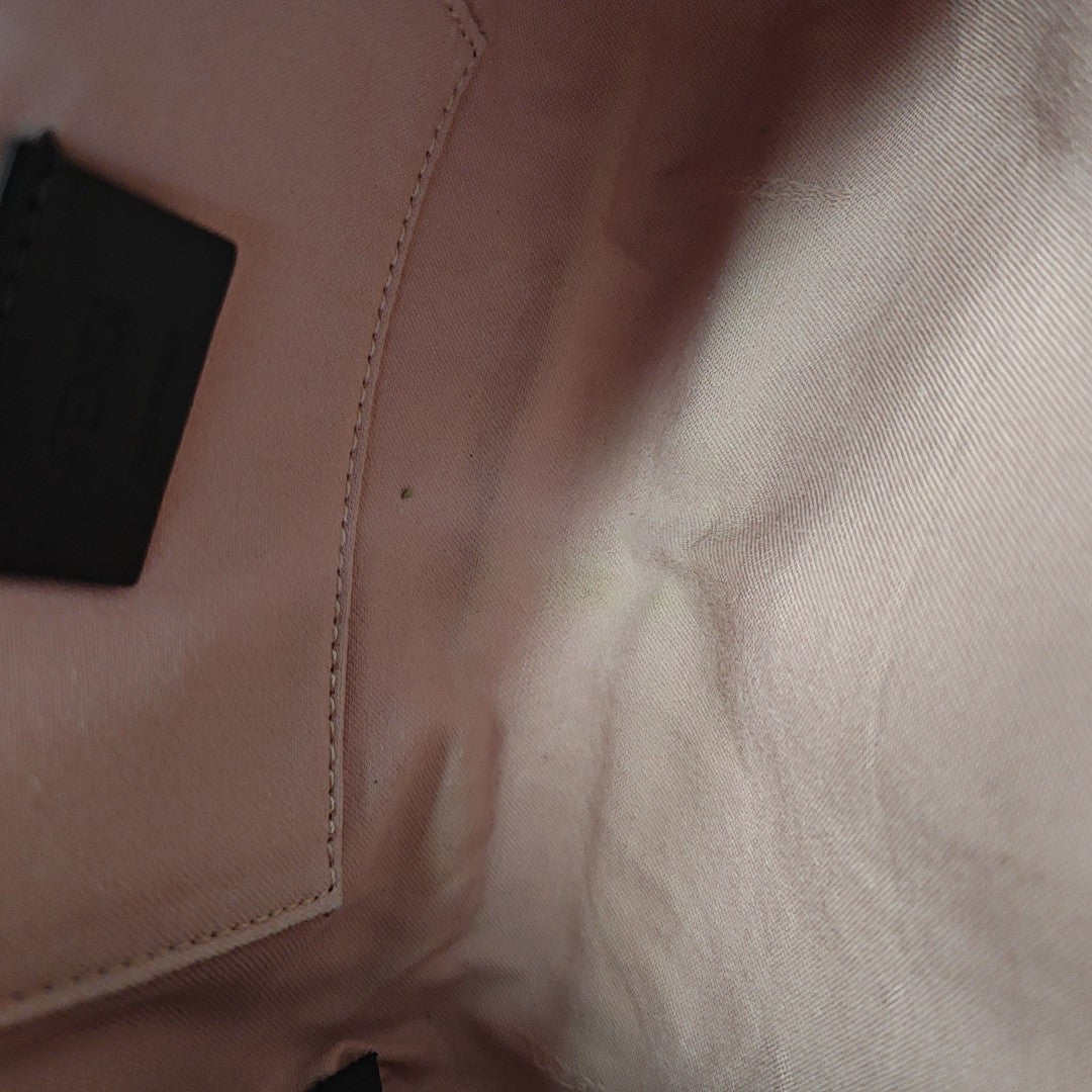 Coated Canvas Top Handle Bag Brown