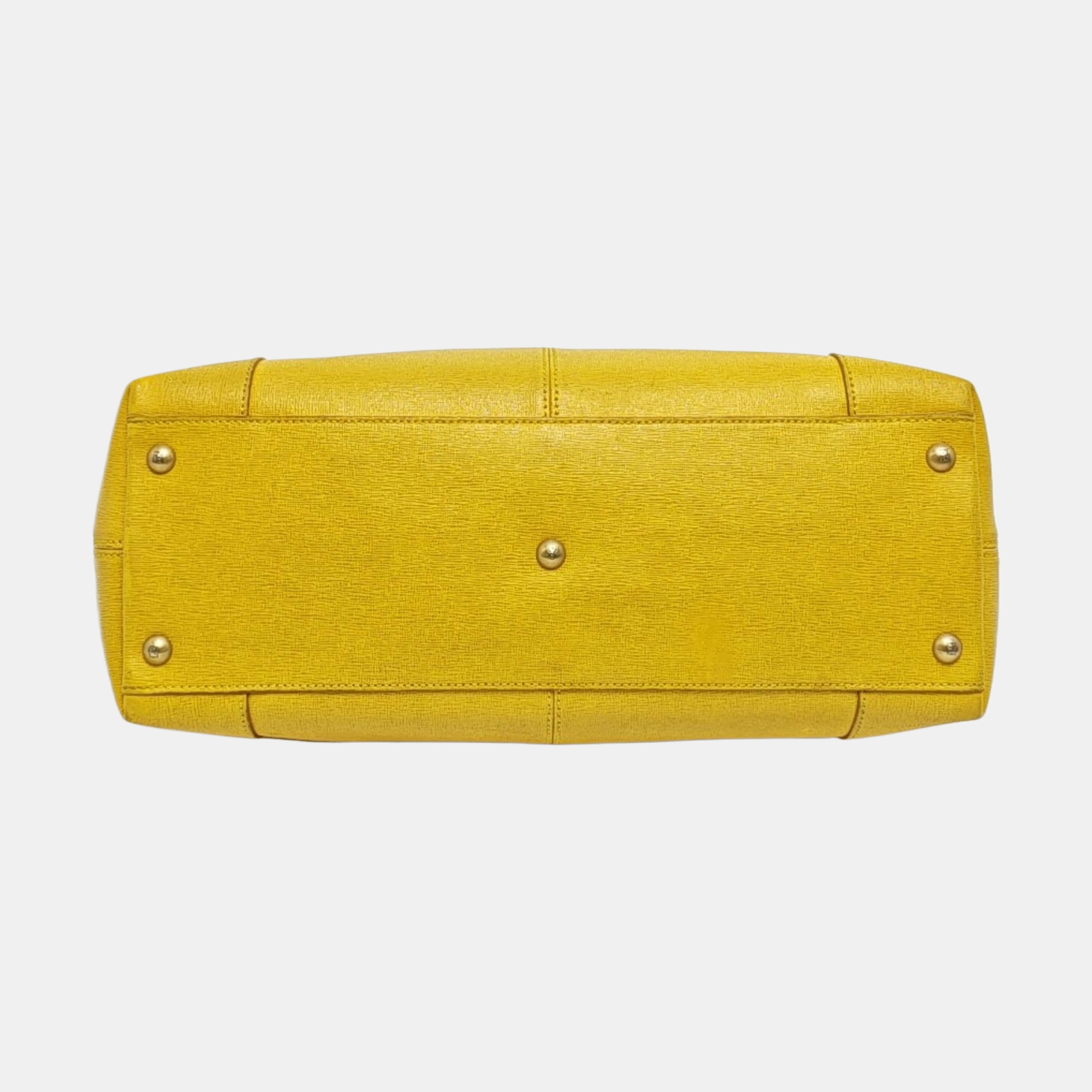 Calfskin Top Handle Bag Yellow