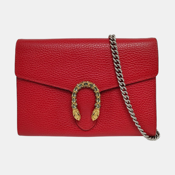 Authenticated pre-owned  Dionysus Super Mini Calfskin Red - Shoulder Bag at Looply