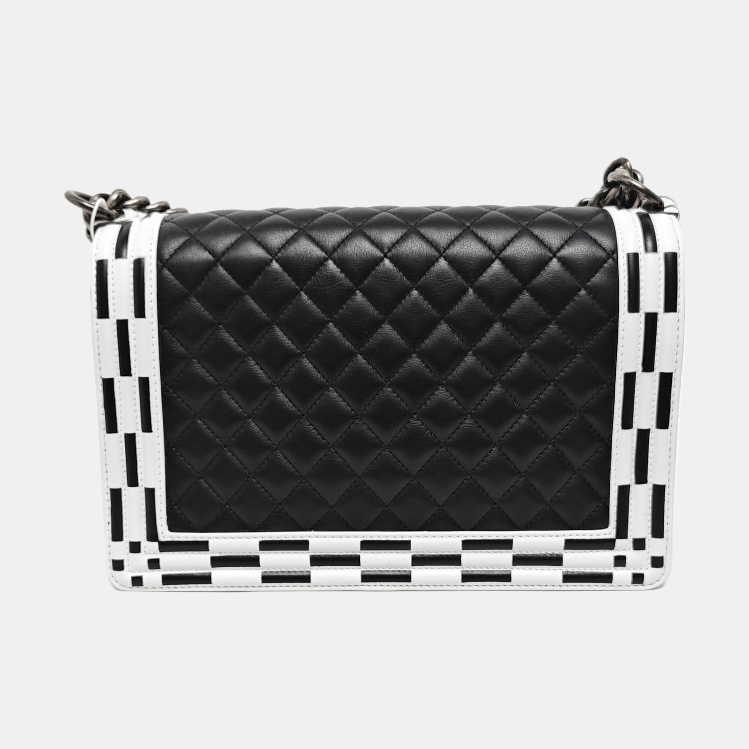 Authenticated pre-owned  Boy Chanel Large Quilted Calfskin Black - Crossbody Bag at Looply