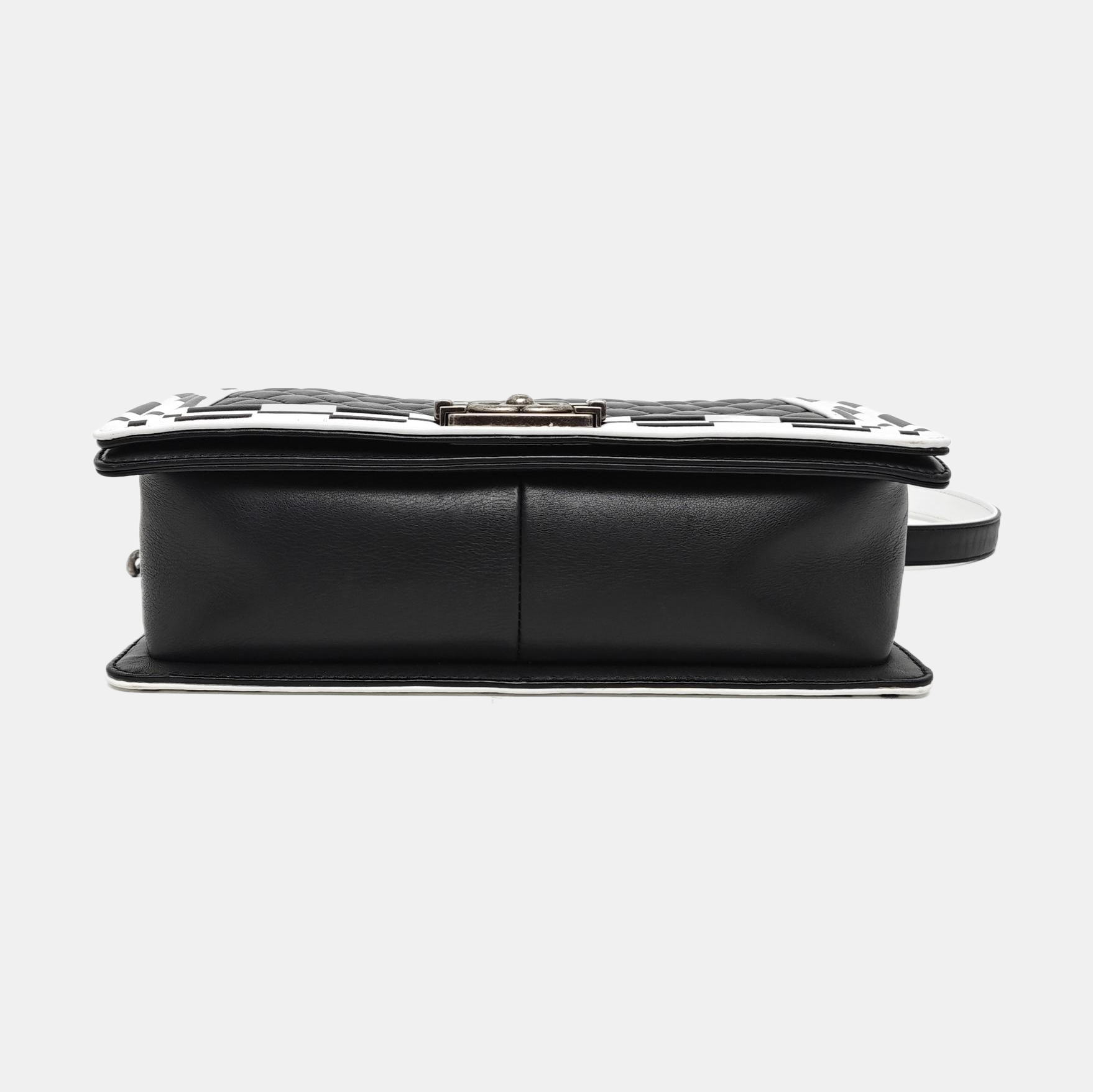 Authenticated pre-owned  Boy Chanel Large Quilted Calfskin Black - Crossbody Bag at Looply