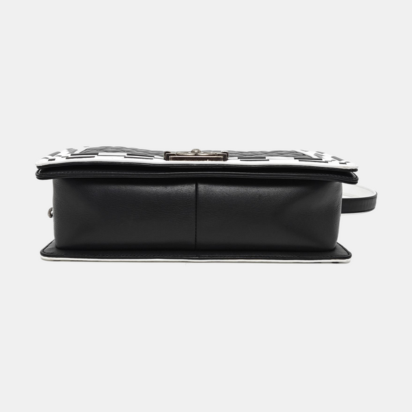 Authenticated pre-owned  Boy Chanel Large Quilted Calfskin Black - Crossbody Bag at Looply