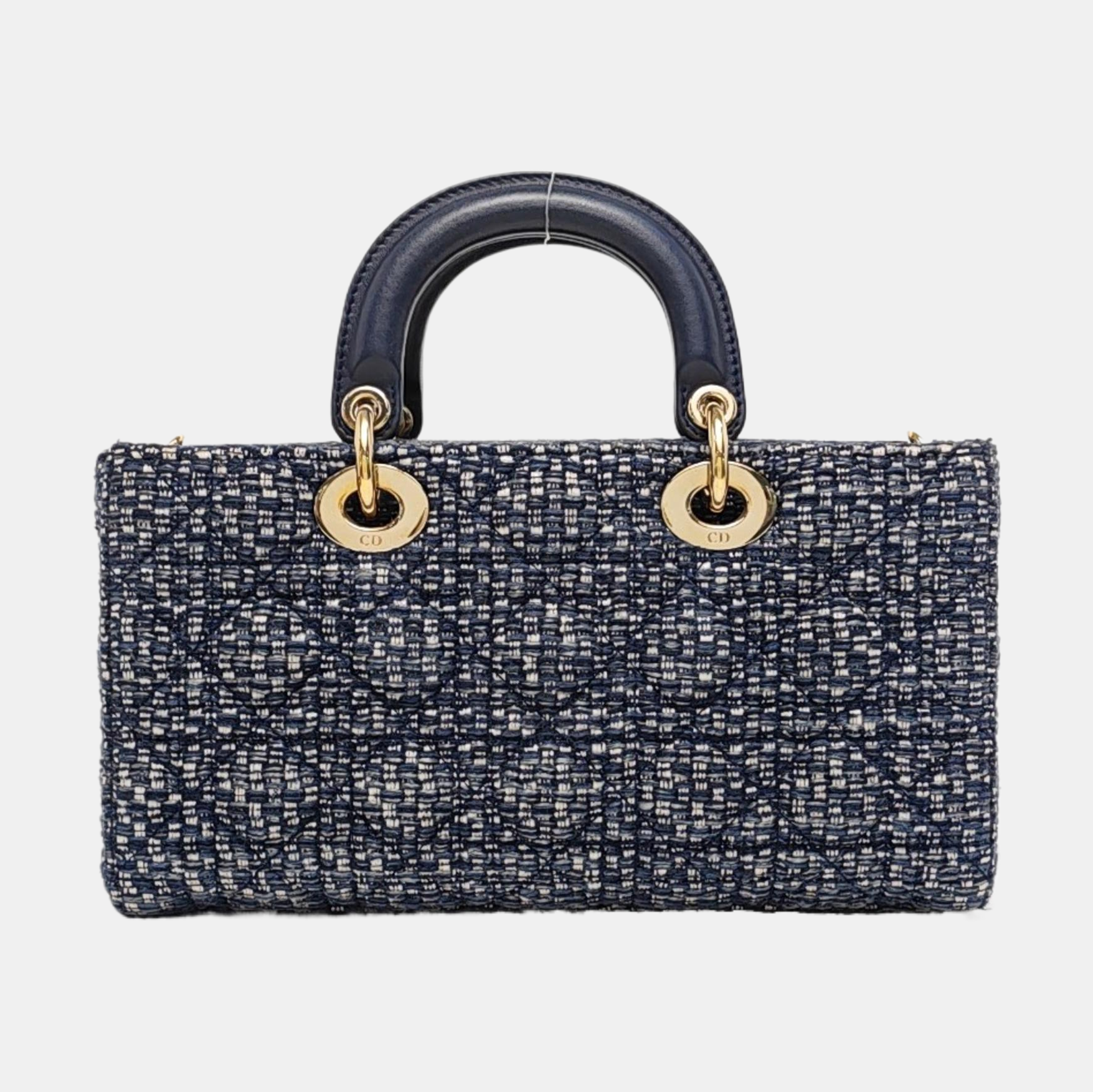 Authenticated pre-owned  Lady D-Joy Medium Fabric Blue - Shoulder Bag at Looply