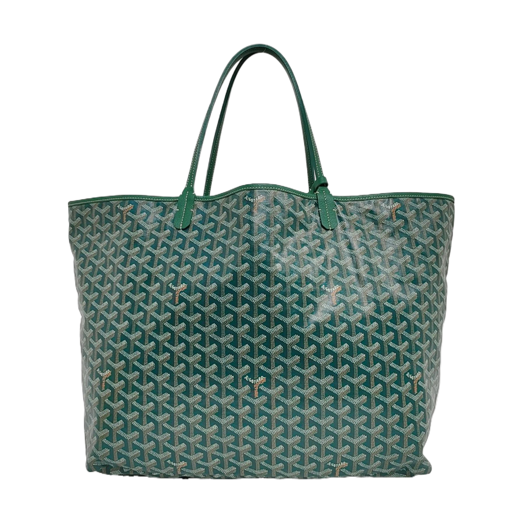 Authenticated pre-owned  Saint Louis GM Coated Canvas Green - Top Handle Bag at Looply