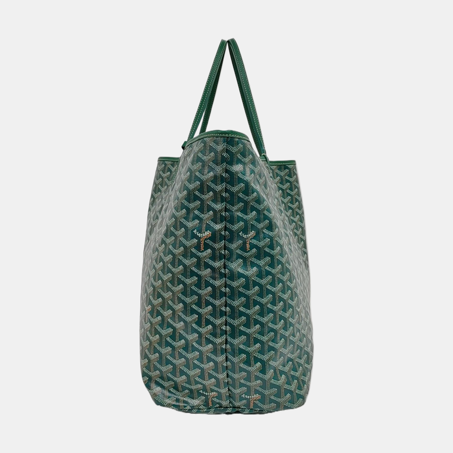 Authenticated pre-owned  Saint Louis GM Coated Canvas Green - Top Handle Bag at Looply