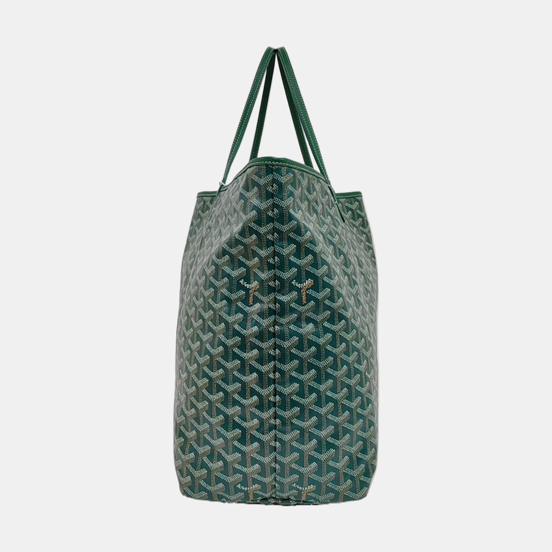 Authenticated pre-owned  Saint Louis GM Coated Canvas Green - Top Handle Bag at Looply