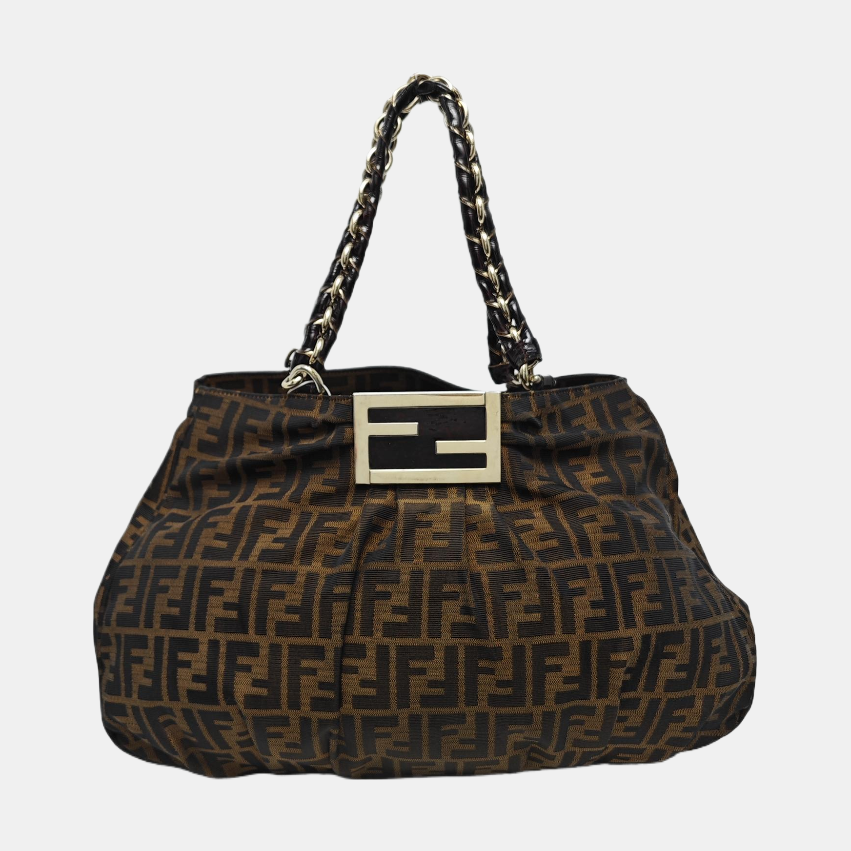Canvas Top Handle Bag Brown