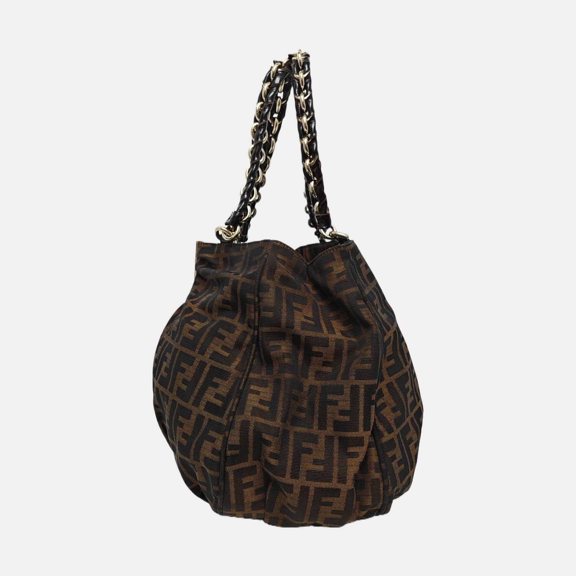 Canvas Top Handle Bag Brown