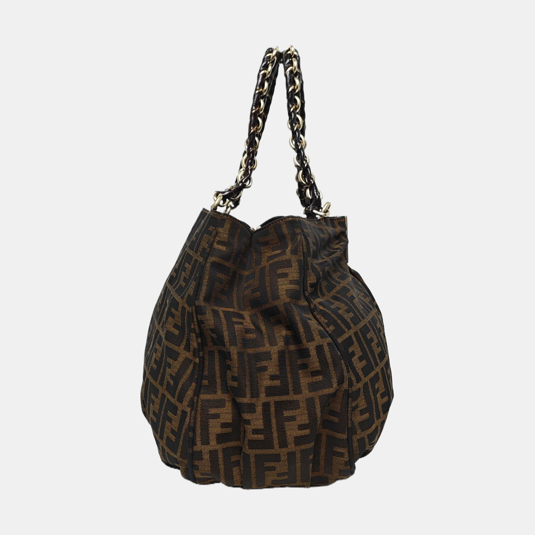 Canvas Top Handle Bag Brown