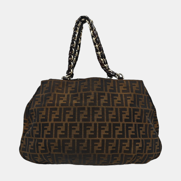 Canvas Top Handle Bag Brown