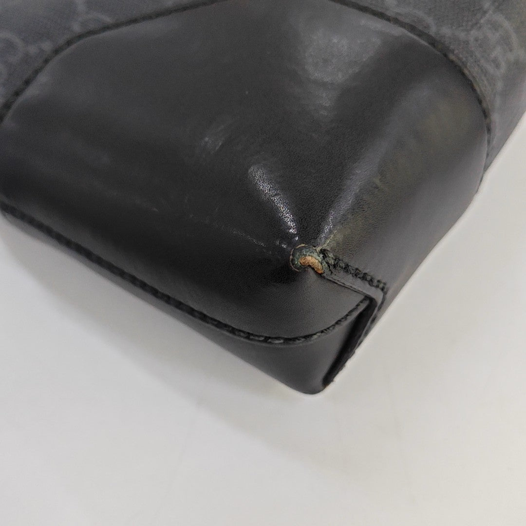 GG Supreme Monogram Coated Canvas Gray